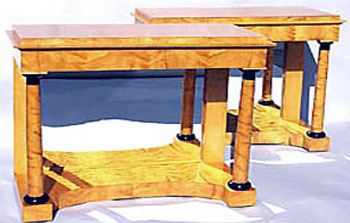 birch console table